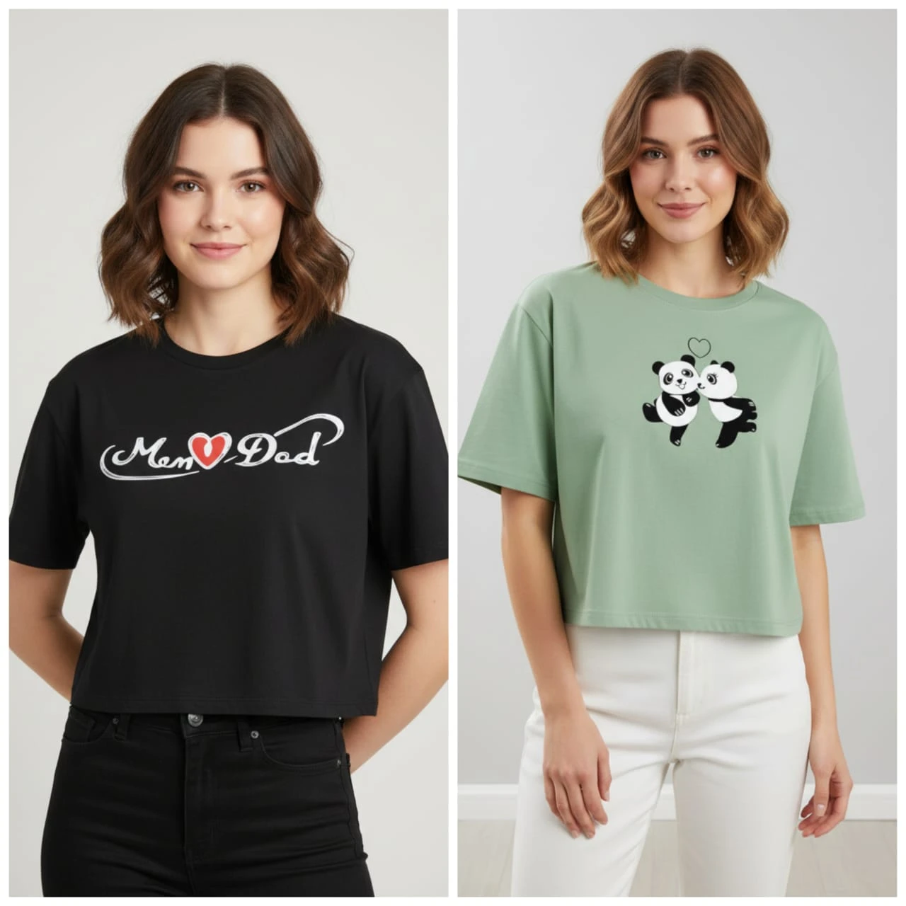 Everfab||||Kids & Girls Typography Pure Cotton T- Shirt (Pack Of-2)