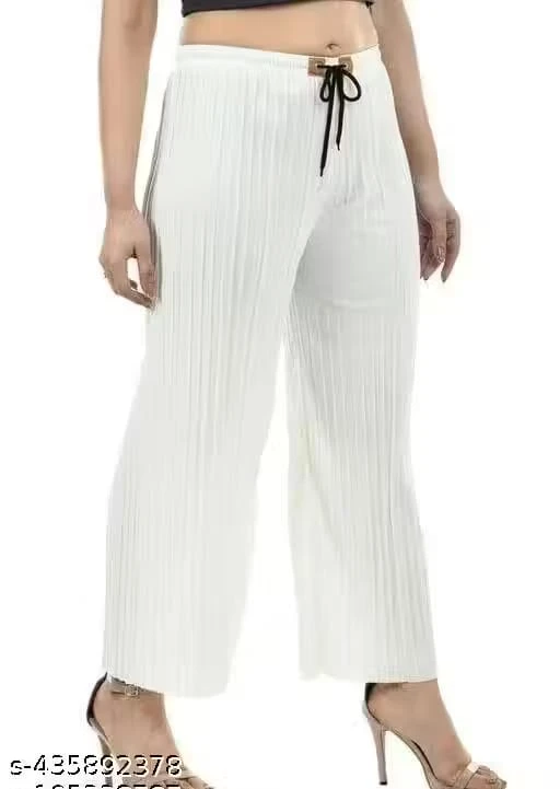 comfortable plazo  White colour